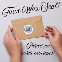 Adesivos de Envelope de Cera Falsa Azul Claro Mode
