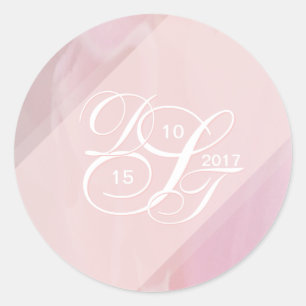 Adesivos de Envelopes Redondos para Blush Orchid