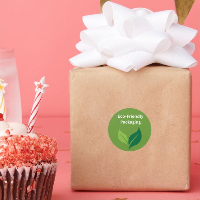 Adesivos de Envio de Embalagens Ecológicas Verdes (Festa)