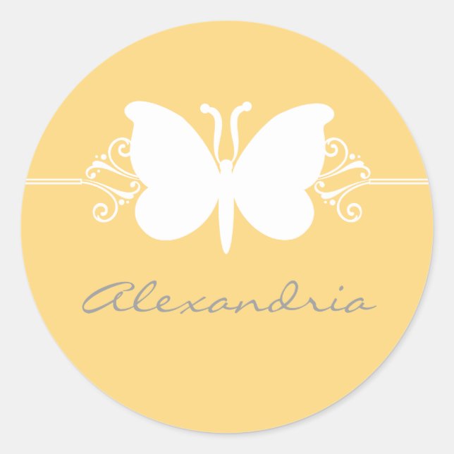 Adesivos de espirais amarelo macio (Frente)