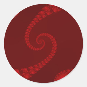 Adesivos de Espiral Dupla Vermelho Escuro