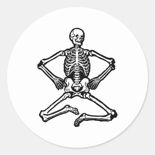 Adesivos de esqueleto de Halloween (Frente)