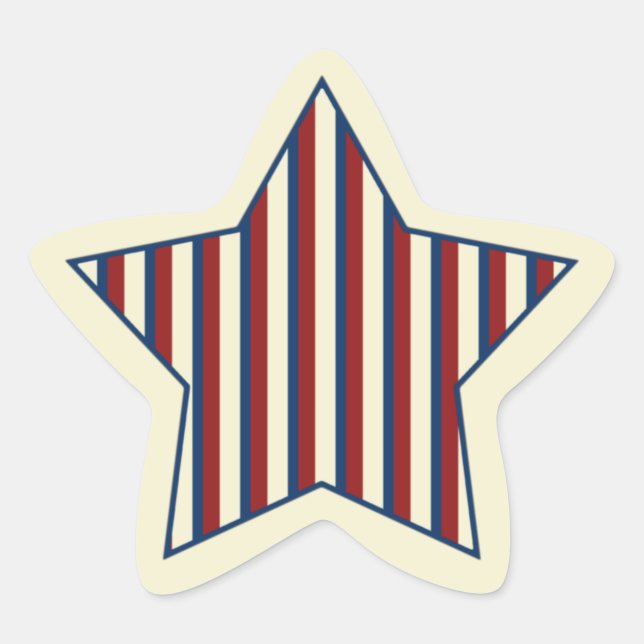 Adesivos de Estrela Patriótica (Frente)