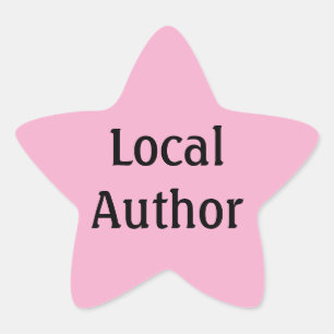 Adesivos de Estrela Rosa para Autor Local