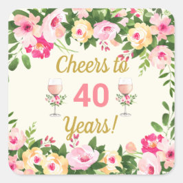 Adesivos de Etiqueta de Favor de Aniversário Femin