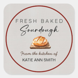 Adesivos de Etiqueta de Padaria de Sourdough Fresc