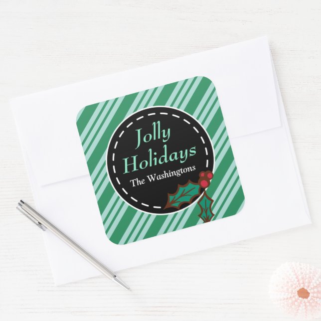 Adesivos de Etiqueta de Presente de Doces de Natal (Envelope)