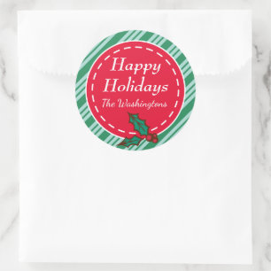 Adesivos de Etiqueta de Presente de Doces de Natal