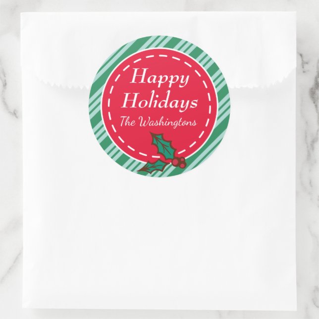 Adesivos de Etiqueta de Presente de Doces de Natal (Bolsa)