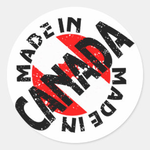 Adesivos de Etiqueta Feito no Canadá