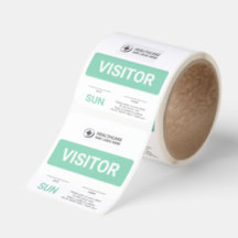 Adesivos de etiqueta personalizados para visitante