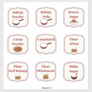 Adesivos de Etiquetas para Despensa de Ingrediente