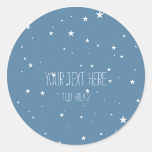 Adesivos de Favor Celestial Azul de Estrelas Grand