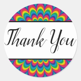 Adesivos de Favor com Tie Dye Psicodélico