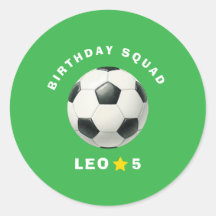 Adesivos de Favor de Aniversário de Futebol Editáv