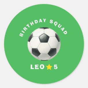 Adesivos de Favor de Aniversário de Futebol Editáv