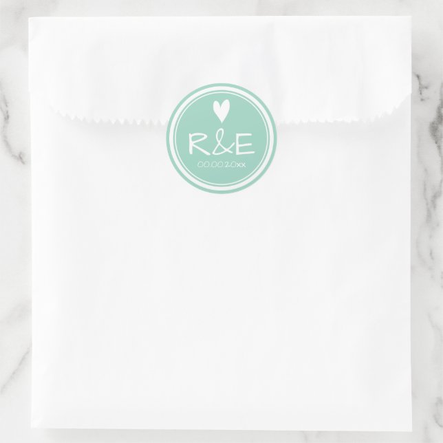 Adesivos de favor de casamento com fonte casual e  (Bolsa)