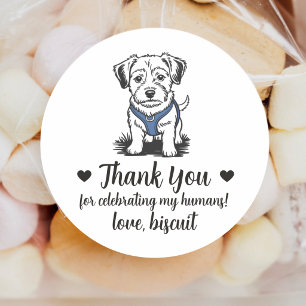 Adesivos de Favor de Casamento de Cachorro Terrier