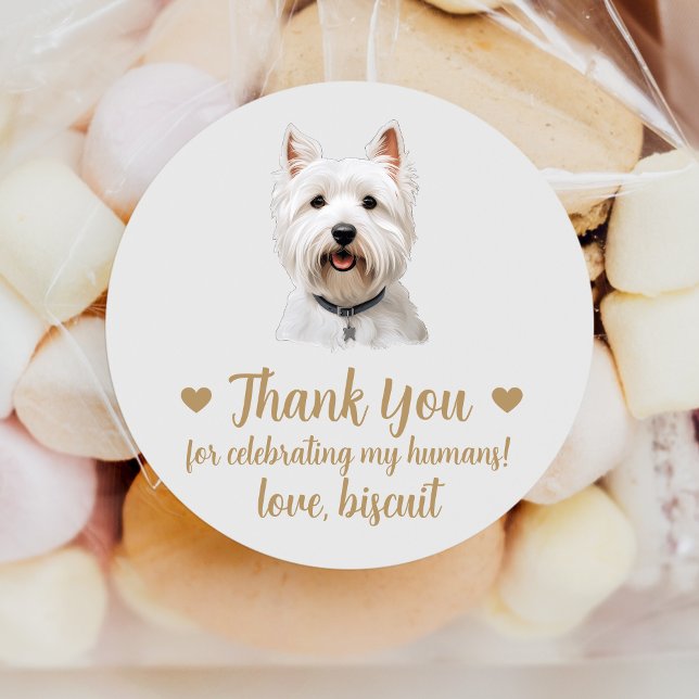 Adesivos de Favor de Casamento de Cachorro Terrier (Criador carregado)