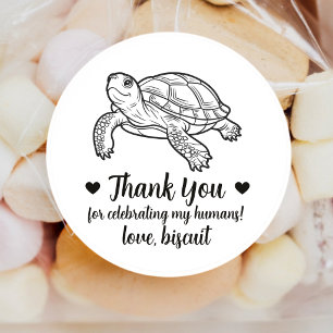 Adesivos de Favor de Casamento de Tartaruga de Est