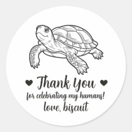 Adesivos de Favor de Casamento de Tartaruga de Est