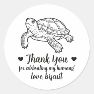 Adesivos de Favor de Casamento de Tartaruga de Est