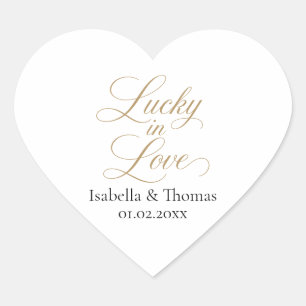 Adesivos de Favor de Casamento Lucky in Love Selo
