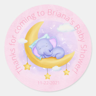 Adesivos de Favor de Chá de Bebê de Elefante Menin