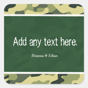 Adesivos de Favor de Festa de Camuflagem Camo Exér