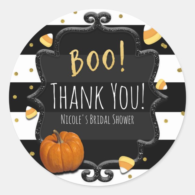 Adesivos de Favor de Festa de Halloween de Milho D (Frente)