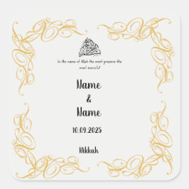 Adesivos de favor de Nikkah