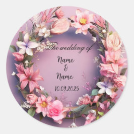 Adesivos de favor floral