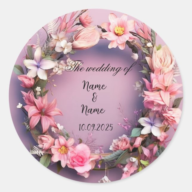 Adesivos de favor floral (Frente)