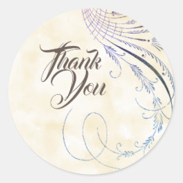 Adesivos de Favor Vintage Roxo com Flores