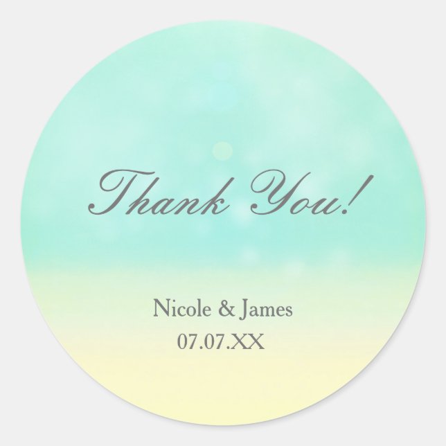 Adesivos de Favors de Casamento Elegantes Vintage  (Frente)