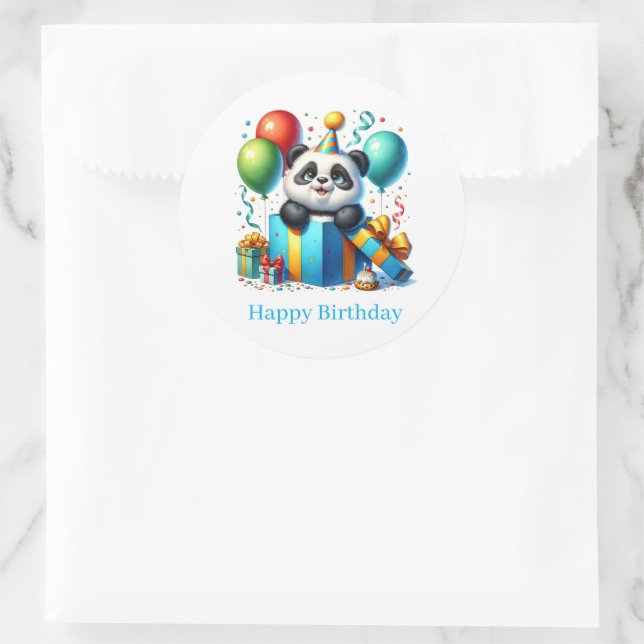 Adesivos de Feliz Aniversário Panda (Bolsa)