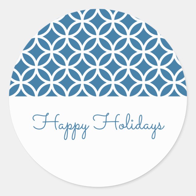 Adesivos de Feriado Clássico Azul (Frente)