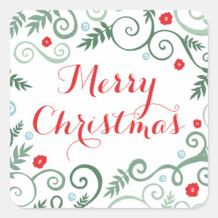 Adesivos de feriado clássico/vermelho