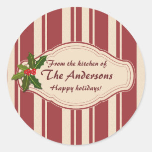 Adesivos de Feriado de Cookies Personalizados ou d