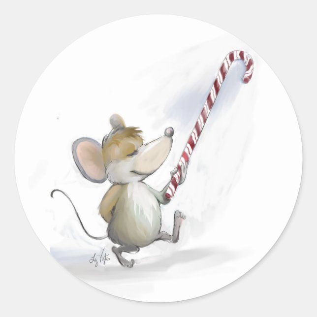 Adesivos de Feriado de Mouse de feliz (Frente)