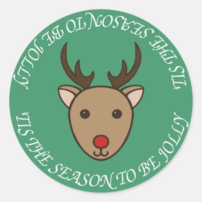 Adesivos de Feriado de Reindeer de Natal (Frente)