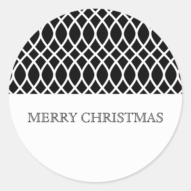 Adesivos de Feriado Elegante Preto (Frente)