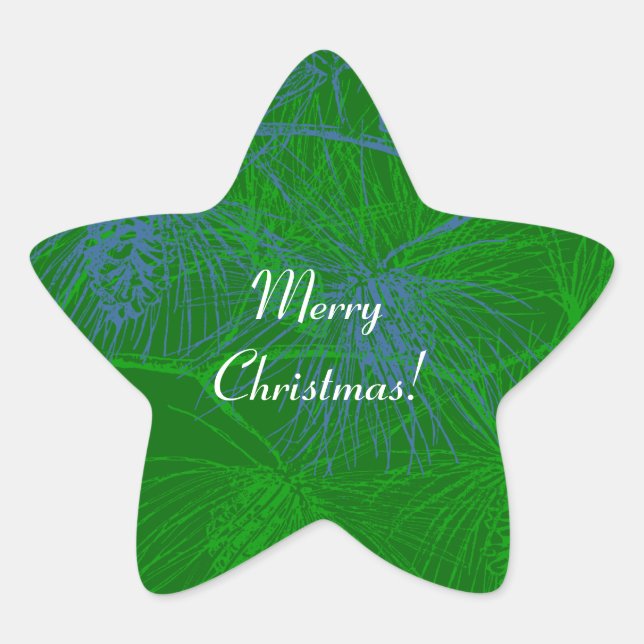 Adesivos de Feriados Personalizados de Fundo Pinec (Frente)