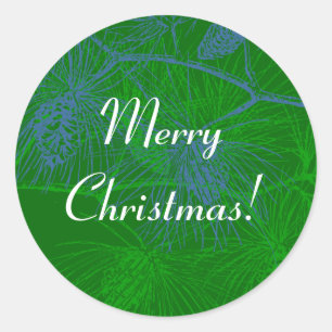 Adesivos de Feriados Personalizados de Fundo Pinec