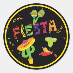Adesivos de festa coloridos Cinco De Mayo