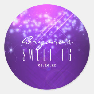 Adesivos de Festa com Brilho Roxo do Glam Club