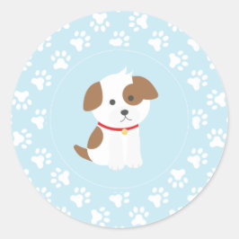 Adesivos de festa de aniversário de cachorrinho im