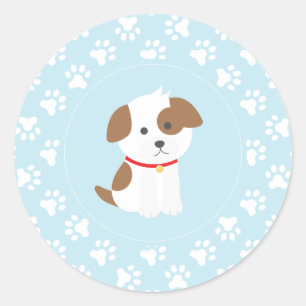 Adesivos de festa de aniversário de cachorrinho im