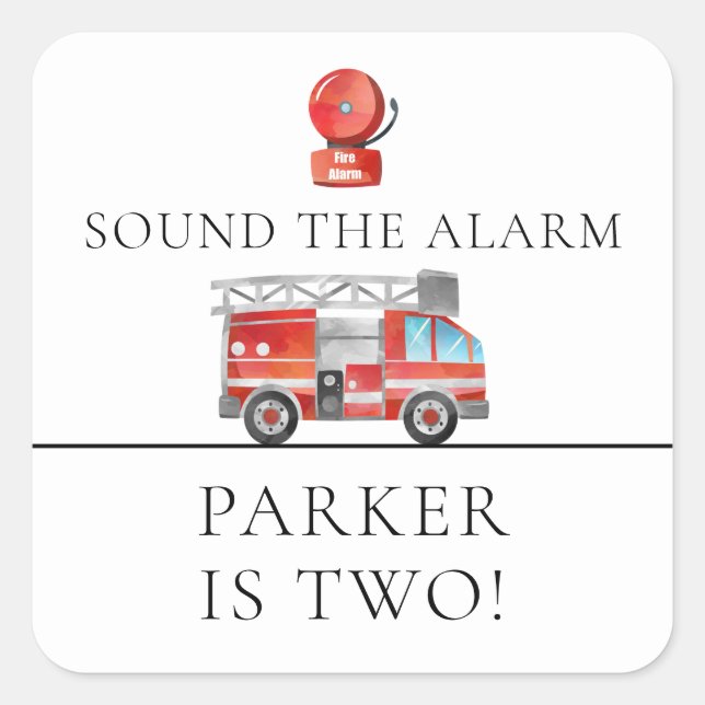 Adesivos de Festa de Aniversário de Caminhão de Bo (Frente)