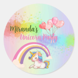 Adesivos de Festa de aniversário de Unicórnio Whim